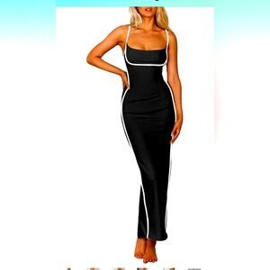 New PRETTYGARDEN Women's Summer Long
Bodycon Dress Spaghetti Strap Sleeveless